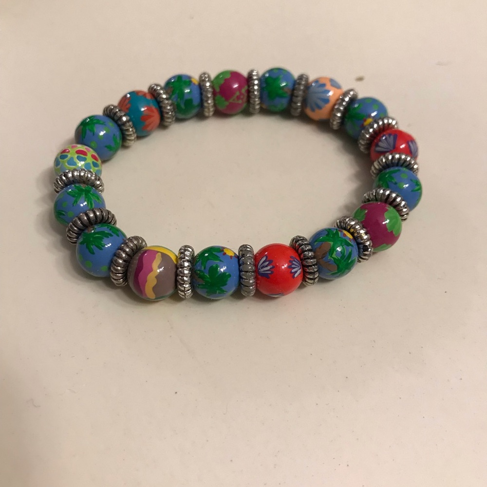 Hand painted Beaded bracelet